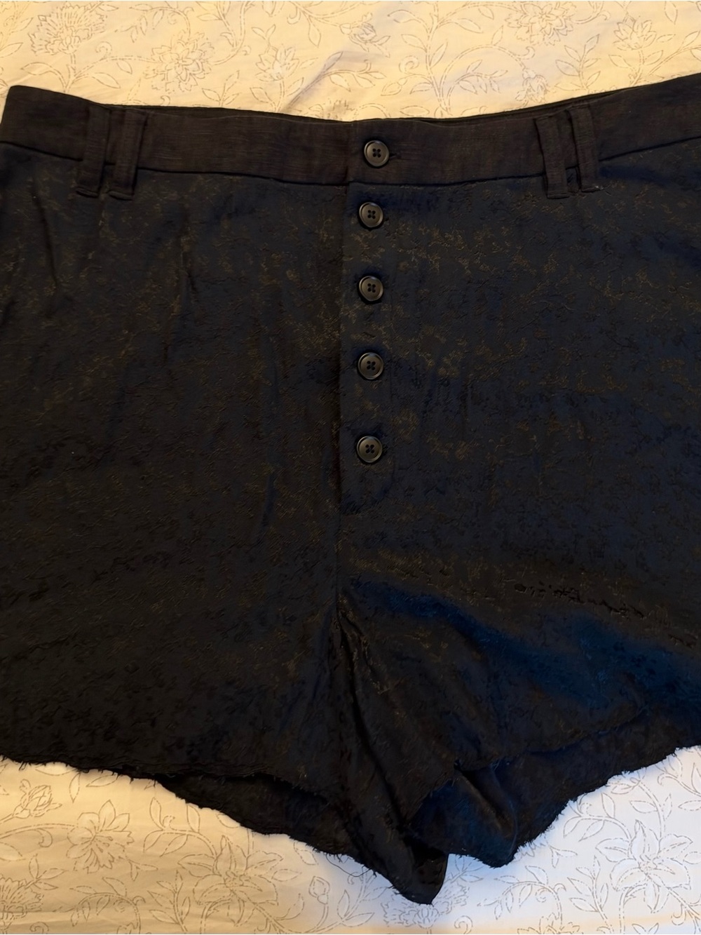 Free people flower embroidered shorts